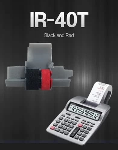 Swartz Ink IR-40T Black and Red Ink Roller 3-Pack | Compatible with Canon, Casio, Sharp, Citizen Printing Calculators thumbnail 3