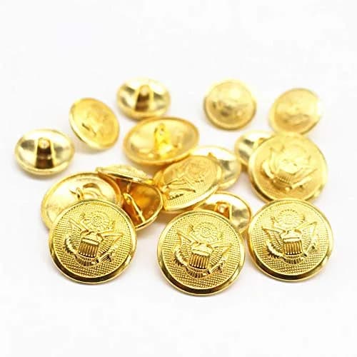 YaHoGa 14pcs Gold Blazer Buttons for Suits Blazers Coats 20mm & 15mm | Elegant Metal Shank Buttons for Sewing & Formal Attire thumbnail 2