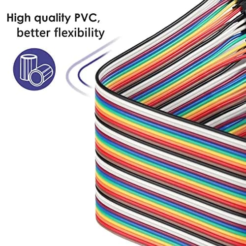 EDGELEC 120pcs Assorted 40cm Breadboard Jumper Wires Kit (M-F, M-M, F-F) thumbnail 5