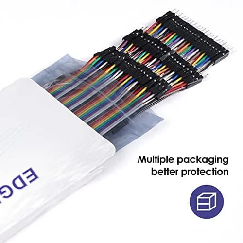 EDGELEC 120pcs Female to Female Jumper Wires 100cm (39.4 inch) | 2.54mm Pitch Ribbon Cables for DIY Electronics thumbnail 6