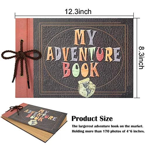 INNOCHEER Adventure Book Scrapbook Album 31.2cm (12.3 Inch) x 21cm (8.3 Inch) | Embossed Cover, 80 Pages, DIY Memory Keeper thumbnail 5