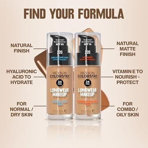 Revlon Colorstay Longwear Makeup Normal/Dry, 390 Rich Maple 29.57 ml (1 fl oz) | Flawless 24-Hour Wear with SPF 20 thumbnail 6