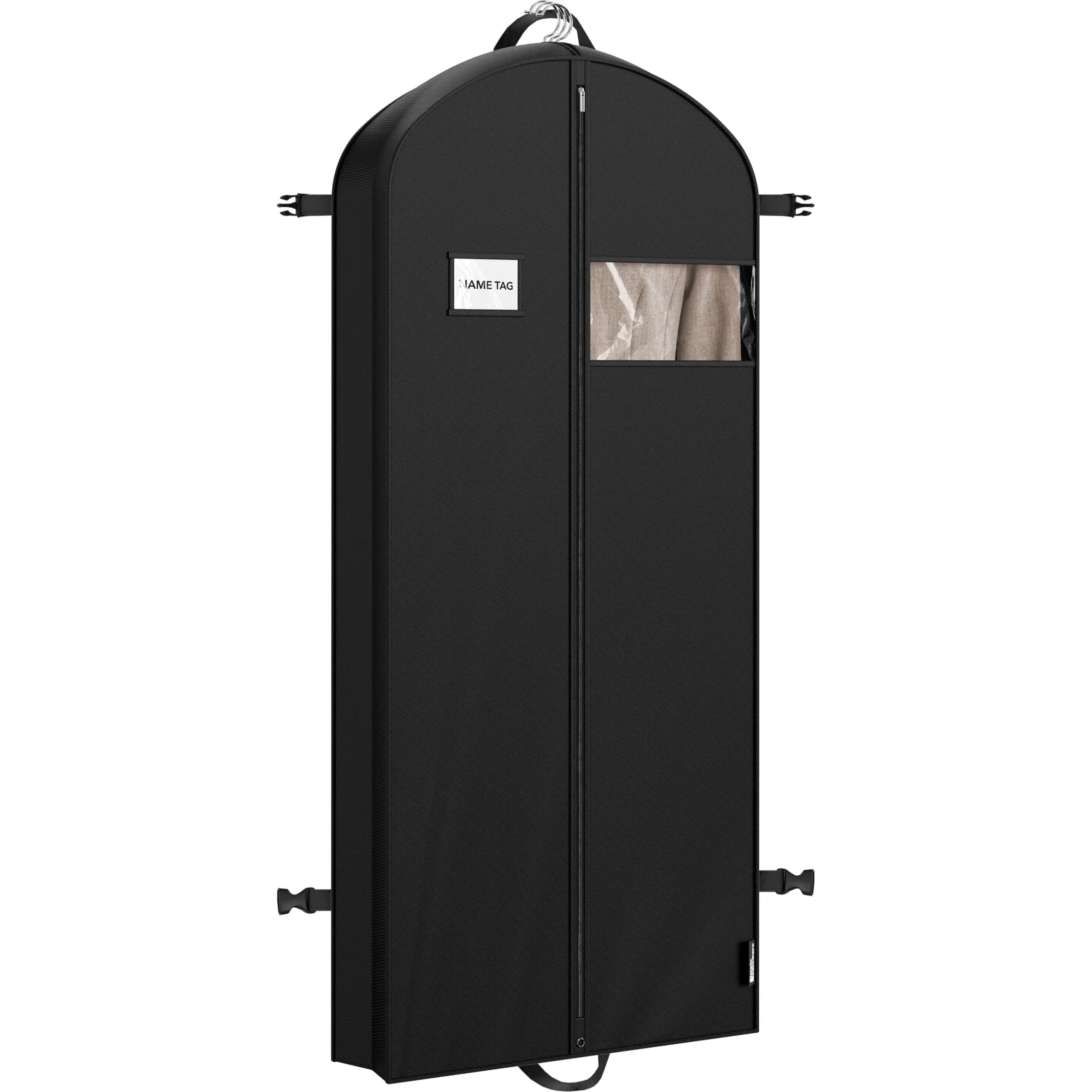 Simple Houseware 43" Travel Garment Bag with Pockets | Heavy Duty Suit Bag for Suits & Dresses — 60-Inch Long w/o Pocket, Single