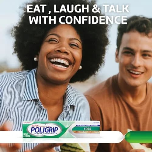 Super Poligrip Denture Adhesive Cream 2.4 oz | Strong All-Day Hold, Zinc-Free, Flavor-Free thumbnail 7