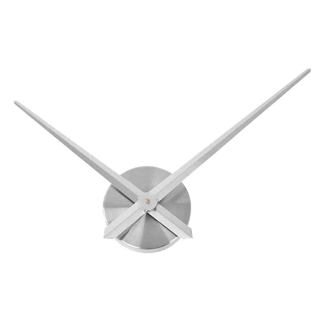 AILILIFE Large 3D Clock Hands & Movement Kit 39cm (15.35") | Modern Spade Design for DIY Wall Clocks — Alat001-silver