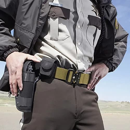 FAIRWIN Men's Tactical Belt 1.5 inch (3.8cm) Rigger Belt with Quick Release Buckle | Heavy Duty Nylon Web Belt for EDC and Outdoor Use thumbnail 2