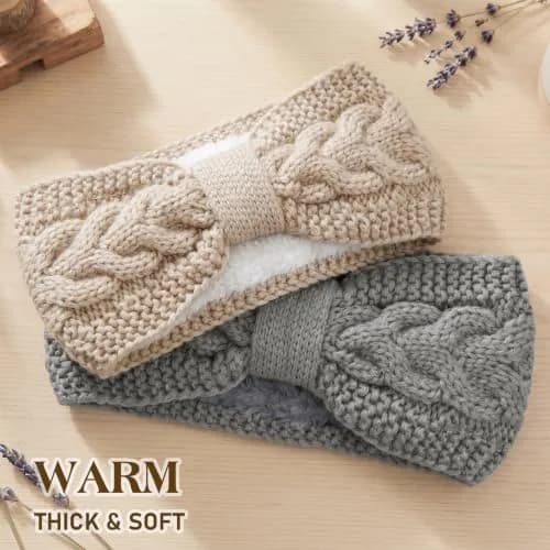 Chalier Winter Headbands for Women, Crochet Ear Warmer Headband, Mix B | Soft Stretchy Yarn, Trendy & Warm thumbnail 2