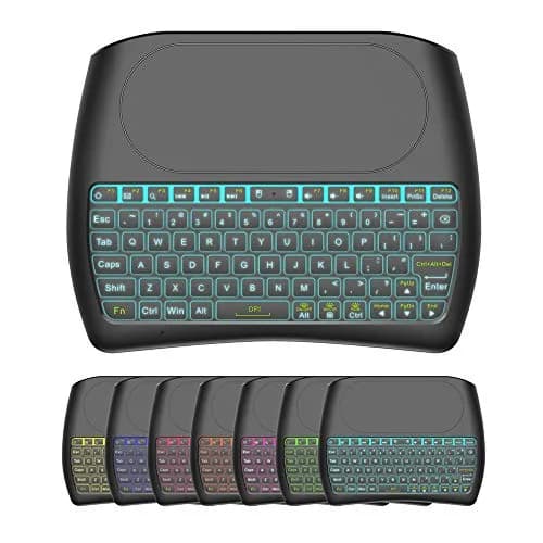 Dupad story D8 Mini Wireless Keyboard with Touchpad | Colorful Backlit, Handheld Remote, Wide Compatibility thumbnail 1