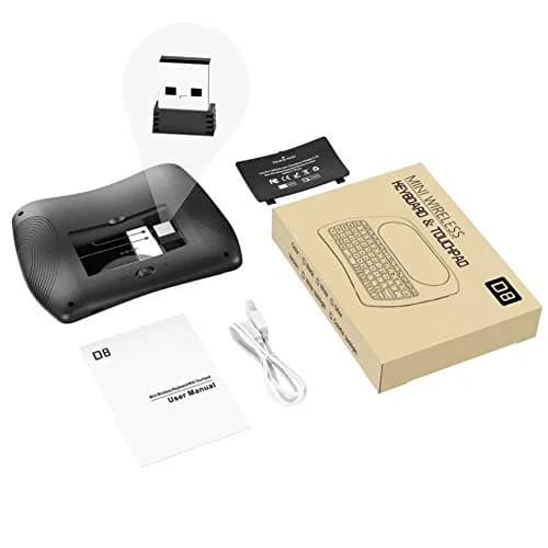 Dupad story D8 Mini Wireless Keyboard with Touchpad | Colorful Backlit, Handheld Remote, Wide Compatibility thumbnail 7