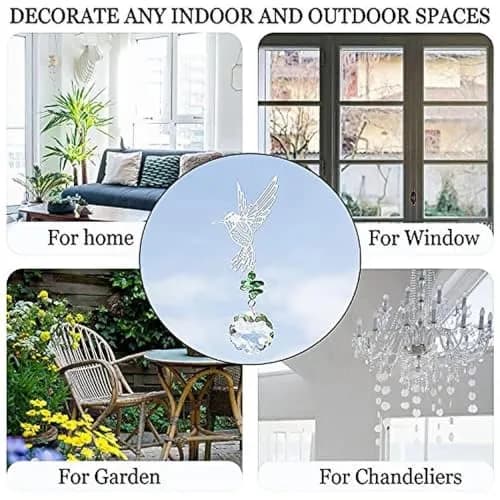 H&D HYALINE & DORA Crystal Hummingbird Flower Prism Window Suncatcher 41cm (16.1in) | Rainbow Maker Decor thumbnail 8