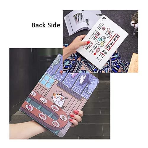 UnnFiko Cartoon iPad 5th/6th Gen 9.7-inch Case | Slim Lightweight Stand with Auto Sleep/Wake, Cat and Sushi Design thumbnail 3