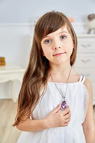 Vinjewelry Sofia the First Amulet and Elena Princess Necklace Twin Sister Teardrop Necklace Set (16-18 inches) thumbnail 4