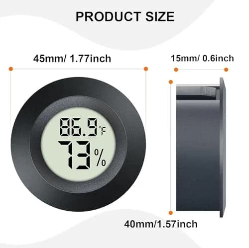 JEDEW Digital Humidity Meter & Thermometer 4-Pack | Measures 0-70°C (32-158°F) & 10-99% RH thumbnail 2