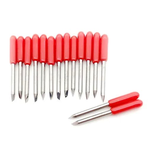 wolovo 45 Degree Cutting Plotter Blades 20mm (0.79in) Length, 1.5mm Diameter, 15-Pack | Precision Tungsten Carbide for Vinyl Cutting thumbnail 2