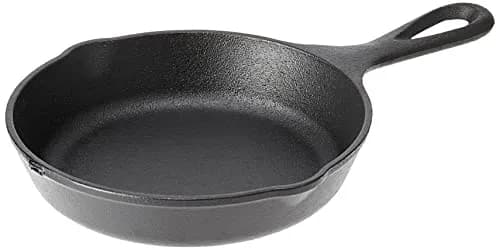 Lodge Wildlife Series Cast Iron Skillet, Wolf Design, 16.5 cm (6.5 Inches) | Seasoned for Indian Kitchens thumbnail 1