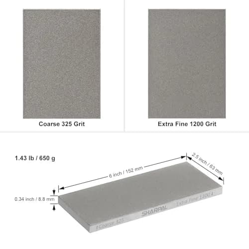 SHARPAL 156N Double-sided Diamond Sharpening Stone 16.5cm x 6.35cm (6 in. x 2.5 in.) | Coarse 325 / Extra Fine 1200 Grit thumbnail 4