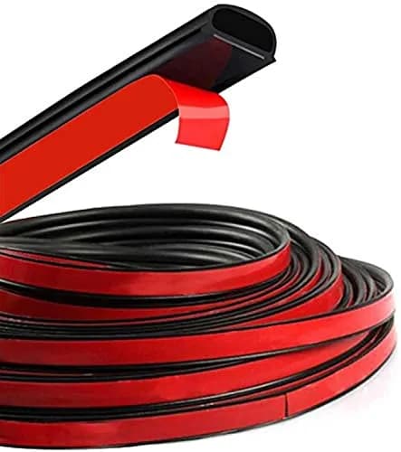 HOTSYSTEM D-Shape Door Rubber Seal Strip Weatherstrip 26.25ft | Self Adhesive Car & Truck Seal thumbnail 1