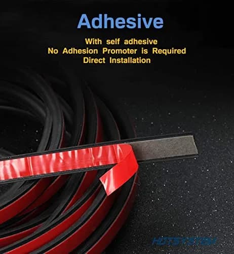 HOTSYSTEM D-Shape Door Rubber Seal Strip Weatherstrip 26.25ft | Self Adhesive Car & Truck Seal thumbnail 2