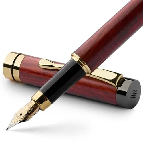 Wordsworth & Black Bamboo Wood Fountain Pen Set with Medium Nib | German Iridium Nib, Luxury Gift Box thumbnail 1