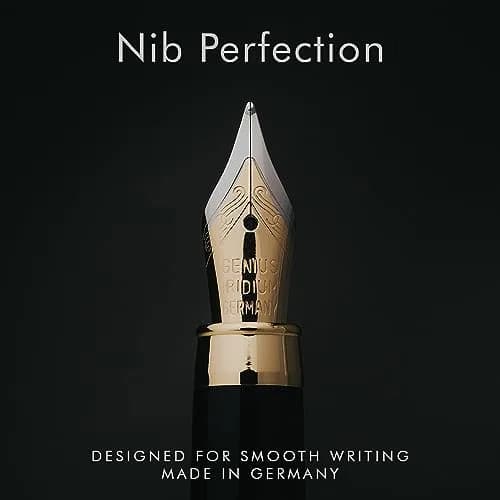 Wordsworth & Black Bamboo Wood Fountain Pen Set with Medium Nib | German Iridium Nib, Luxury Gift Box thumbnail 4