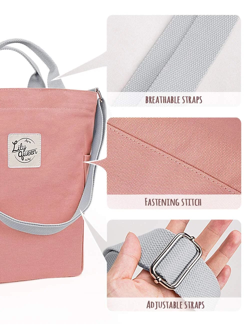 Lily queen Women Canvas Tote Handbag | Stylish, Spacious & Durable for Daily Use in India thumbnail 5