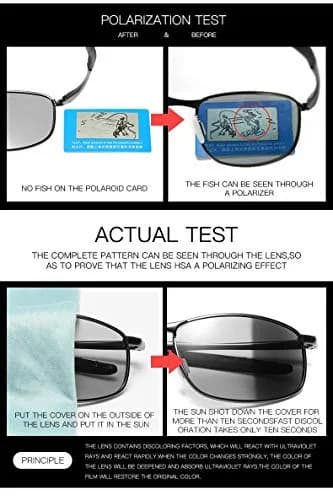 FEISEDY Classic Photochromic Polarized Sunglasses for Men & Women | 59mm (2.32 inches) thumbnail 7