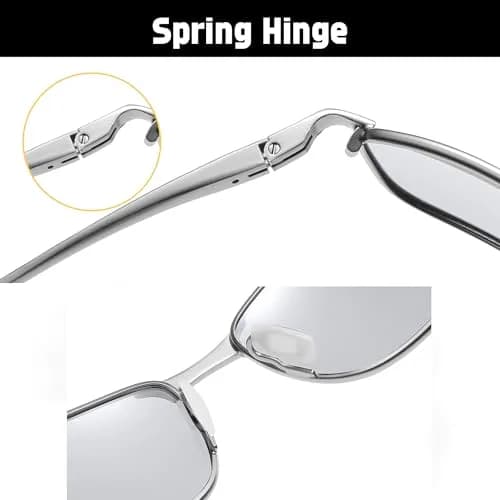 FEISEDY Classic Polarized Photochromic Sunglasses 59mm (2.32 inches) | UV400 Protection for Driving thumbnail 3