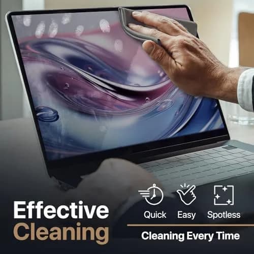 Kuzy Premium Microfiber Cleaning Cloths 11.5 x 7.5 inches (3 Pack, Gray) | Lint-Free Screen & Lens Cleaner thumbnail 8