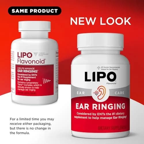 LIPO Ear Ringing Support Caplets 150 Count (675 g) | Clinically Studied Bioflavonoid Formula for Inner Ear Health thumbnail 5