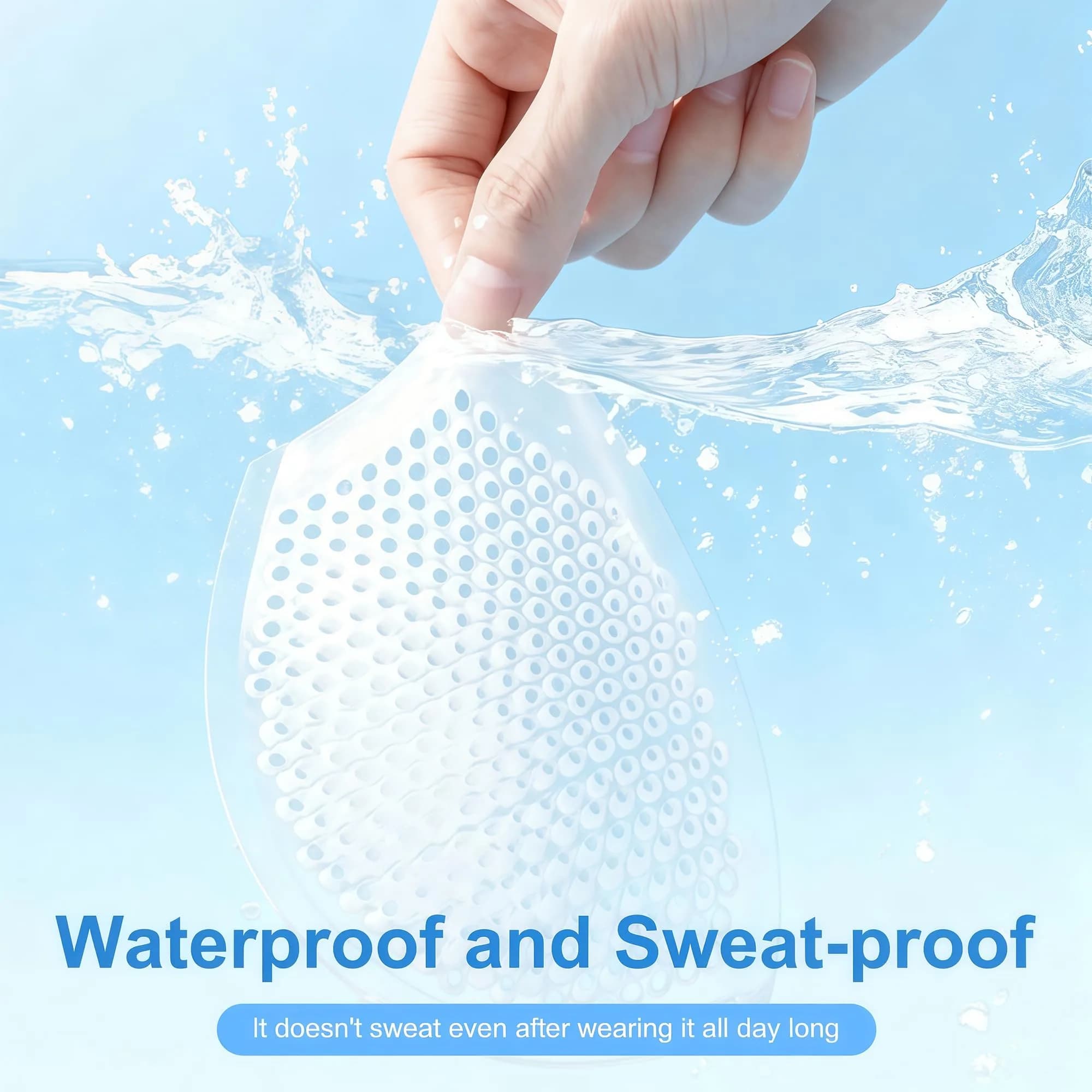 ericotry Clear Silicone Bra Inserts for Swimsuits & Bikinis | Waterproof Breathable Push-up Pads thumbnail 4