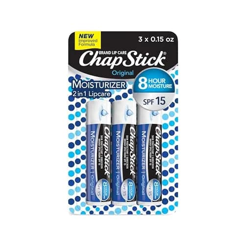 ChapStick Moisturizer Original Lip Balm Tubes SPF 15 0.45 ml (0.015 Fl Oz) | Hydrates and Protects Lips thumbnail 1