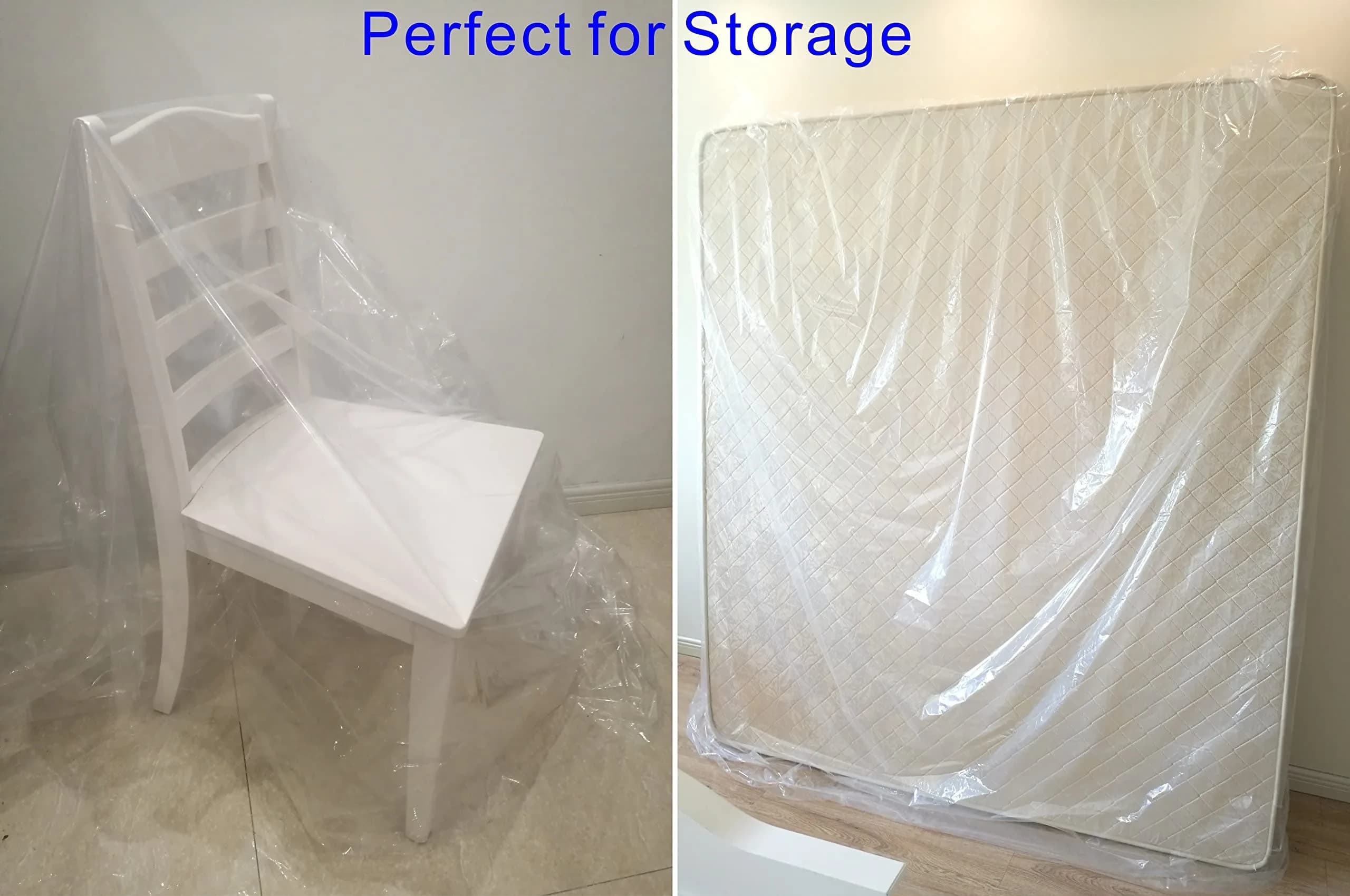 ComfortHome Mattress Bag for Moving and Storage, 4 Mil Extra Thick, Twin and Full Size, 2 Pack | Heavy Duty Plastic Cover for Mattress Protection thumbnail 5