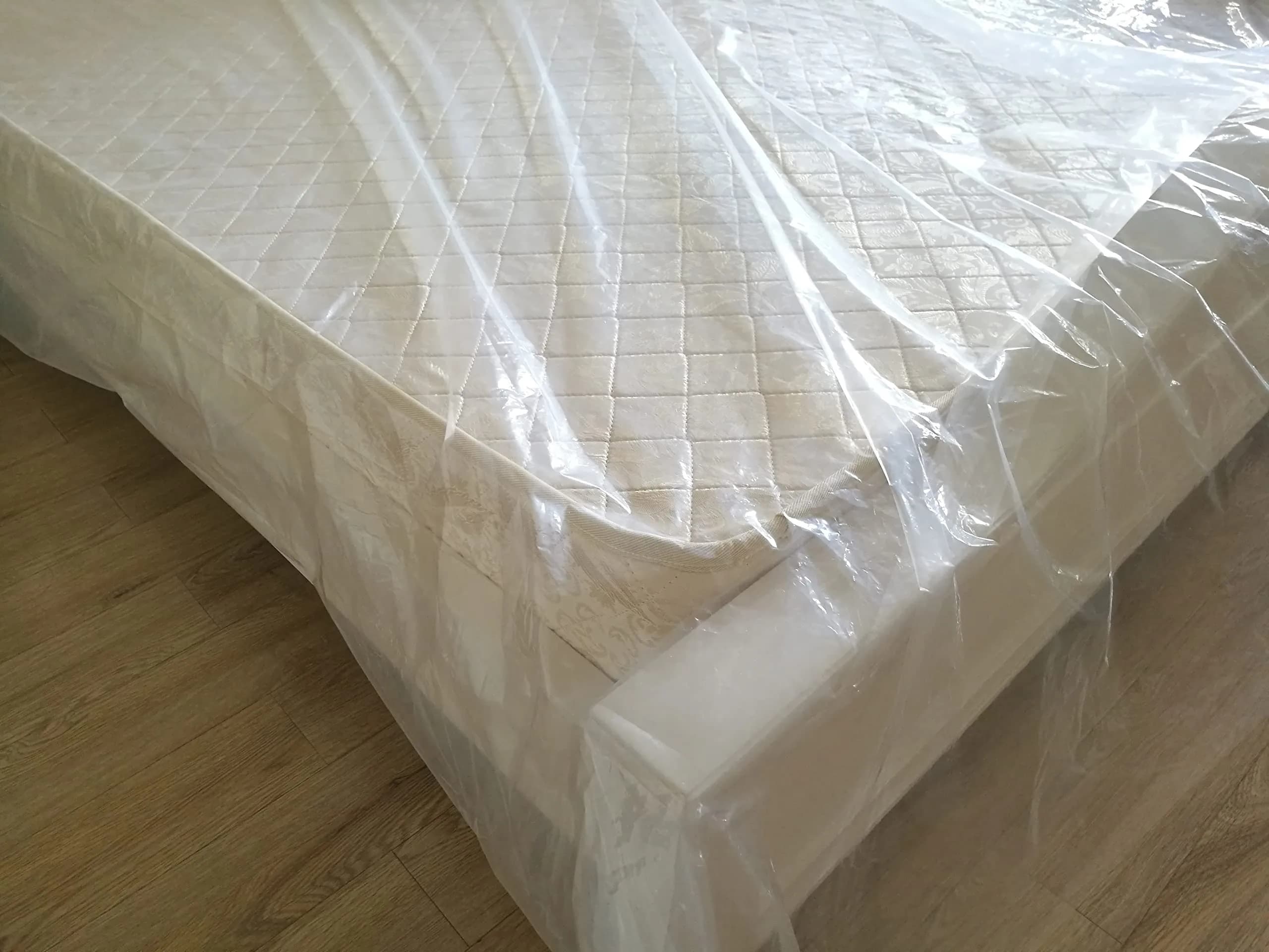ComfortHome Mattress Bag for Moving and Storage, 4 Mil Extra Thick, Twin and Full Size, 2 Pack | Heavy Duty Plastic Cover for Mattress Protection thumbnail 6