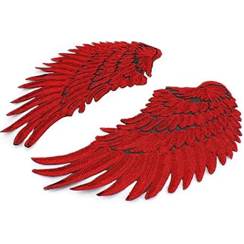 Kennedy Manufacturing Sequins Large Angel Wings Patches 13 in (33 cm) | Eye-Catching DIY Embellishments for Jackets & Jeans thumbnail 6