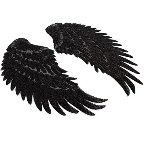 Kennedy Manufacturing Large Angel Wings Patch 13 in (33cm) x 6.3 in (16cm) | Embroidered Sequin DIY Decoration thumbnail 5