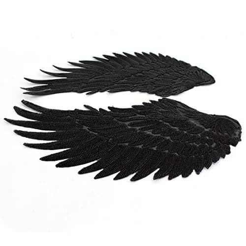 Kennedy Manufacturing Large Angel Wings Patch 13 in (33cm) x 6.3 in (16cm) | Embroidered Sequin DIY Decoration thumbnail 2