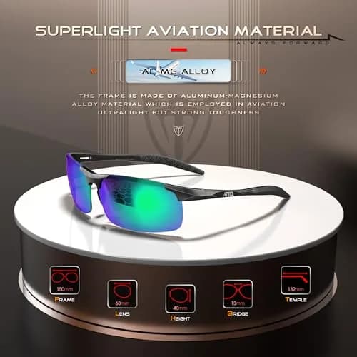 ATTCL Polarized Sunglasses Men Al-Mg Metal UV400 20g | True Vision Protection for Active Outdoors thumbnail 3