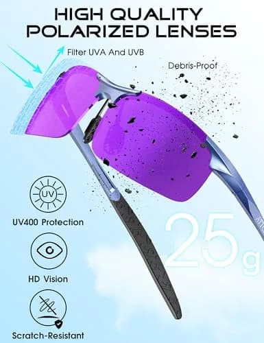 ATTCL Polarized Sunglasses Men Al-Mg Metal UV400 | Lightweight, Anti-Glare, Sports-Ready (70-120 chars) thumbnail 5