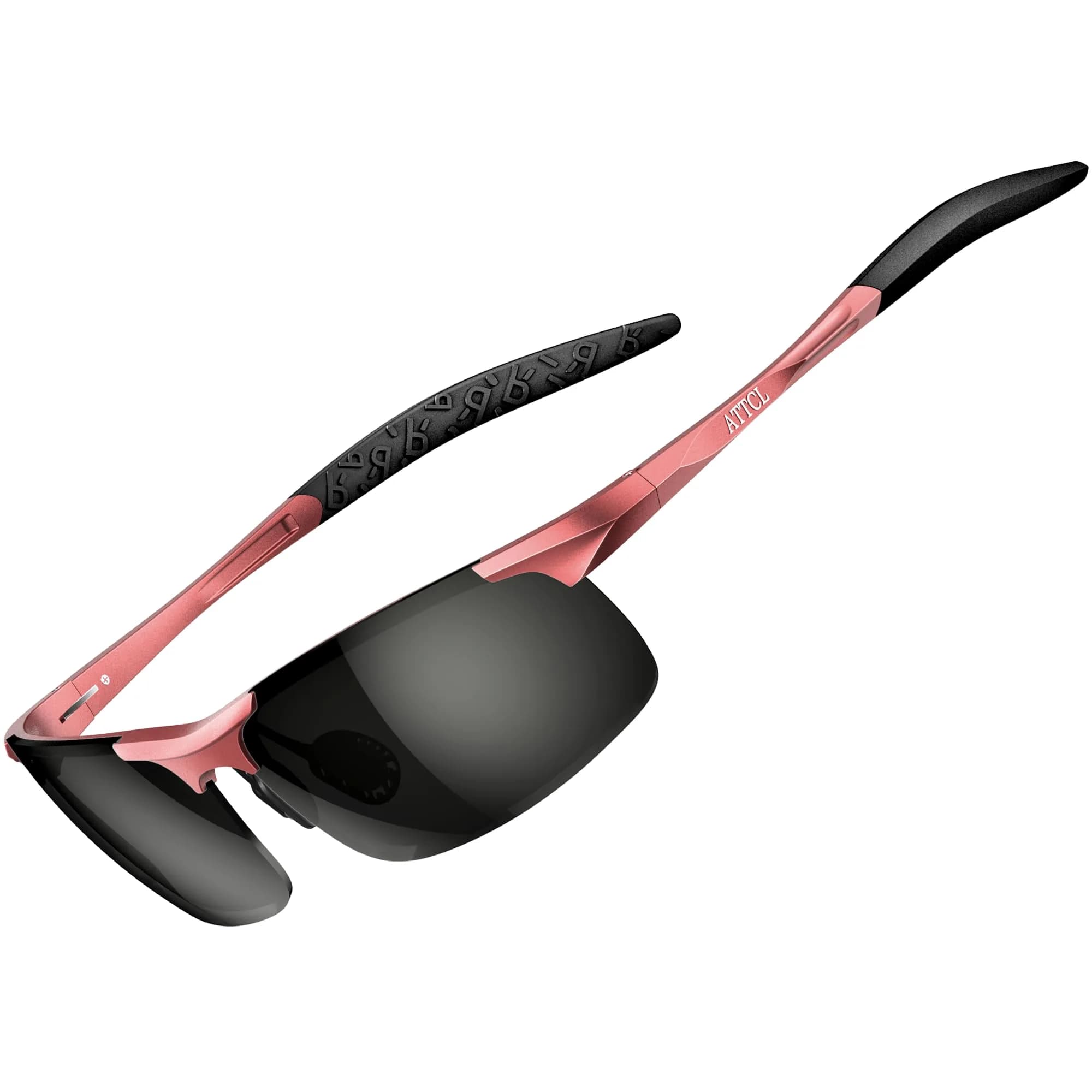 ATTCL 2026-Red-Black Polarized Sports Sunglasses for Men - Non-Mirrored, UV Protection