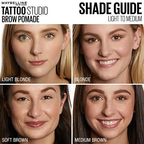 Maybelline TattooStudio Brow Pomade Black Brown 0.11 oz (3.1 g) | Long-Lasting Waterproof Eyebrow Makeup thumbnail 7