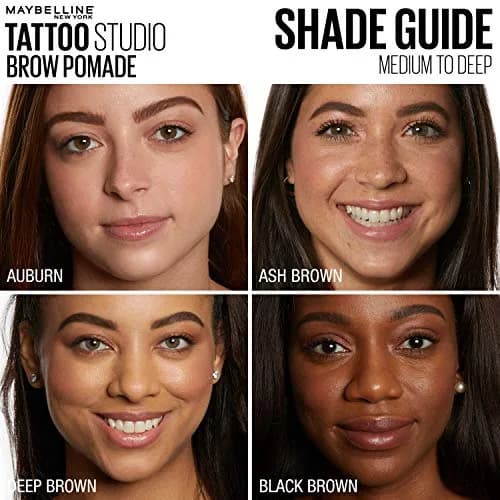 Maybelline TattooStudio Brow Pomade Black Brown 0.11 oz (3.1 g) | Long-Lasting Waterproof Eyebrow Makeup thumbnail 8