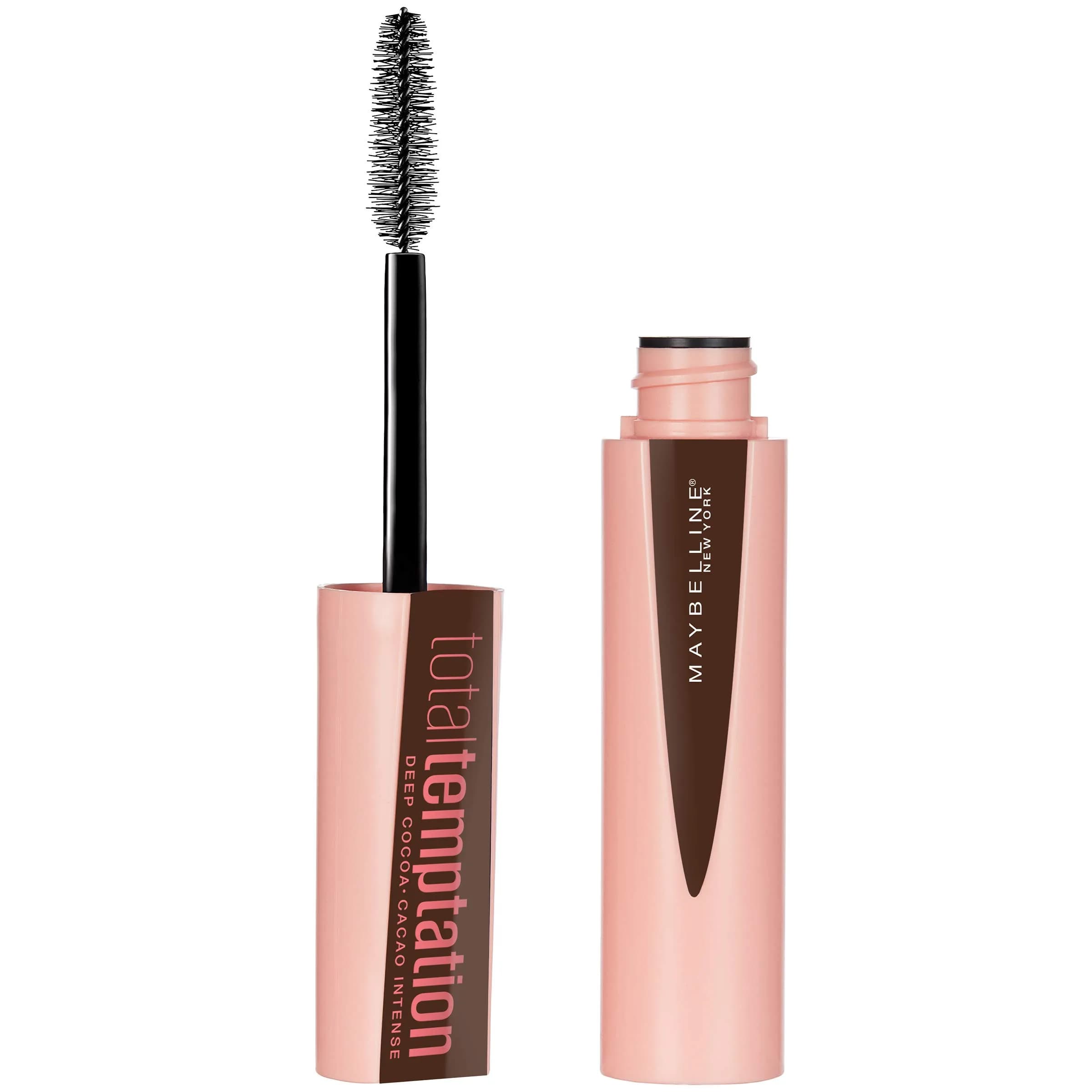 Maybelline New York Total Temptation Washable Mascara, Very Black, 8ml (0.27 fl oz) | Volumizing & Fluffy Lashes — WASHABLE DEEP COCOA
