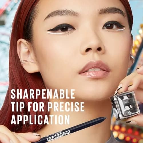 Maybelline TattooStudio Sharpenable Gel Eyeliner Pencil Intense Charcoal | Waterproof 36 Hour Wear thumbnail 6