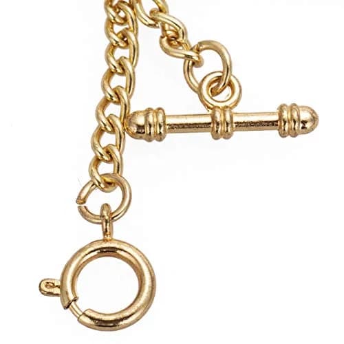 SIBOSUN Pocket Watch Chain Double Albert T-Bar Antique 29 Inch Chains Bronze Vest Waistcoat | Classic Vintage Accessory thumbnail 5