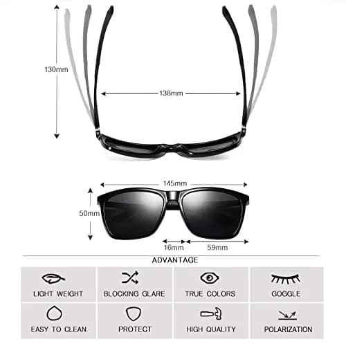 monrich Polarized Sunglasses for Men Aluminum Rectangular Sun Glasses | UV400 Protection & Classic Retro Style thumbnail 4