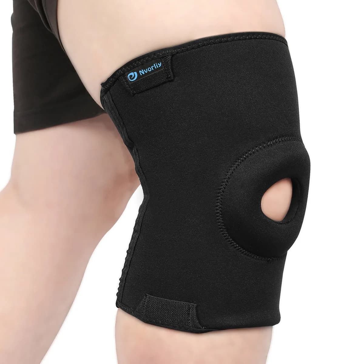Nvorliy Plus Size Knee Sleeve for Large Legs 3XL Black | Orthopedic Brace for Pain Relief & Swelling Support — 6XL