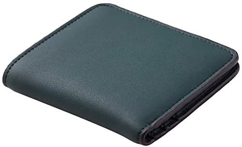 Toughergun Women's Slim Leather Wallet in 04 ReNapa Green Coal, Compact Bifold with RFID Protection & ID Window thumbnail 3