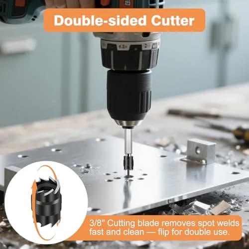 EEEKit 3/8" Spot Weld Cutter Kit | Double-Sided HSS Drill Bit for Auto Body Repair thumbnail 4