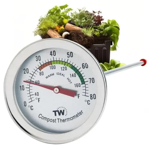 Thermometer World Compost Thermometer Stainless Steel Dial with 295MM Probe & 50MM Dial | Measures 29.5cm (11.61in) Probe Length thumbnail 4