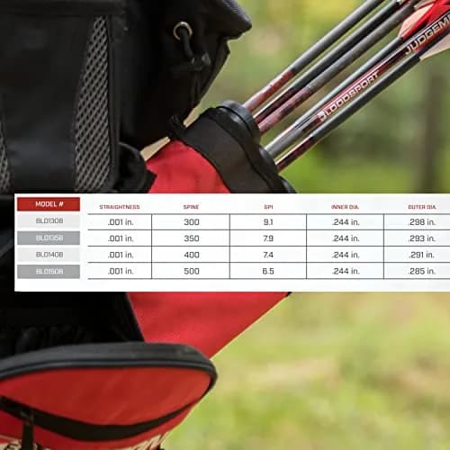 Bloodsport Judgement Bare Shaft Arrow 500 Spine | Lightweight, Accurate, Tough (70-120 chars) thumbnail 7